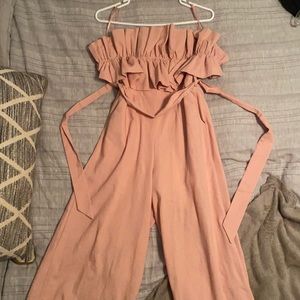 Ruffled top jumpsuit